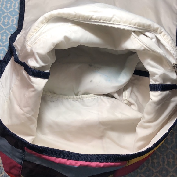 LeSportsac Retired Rainbow Lightweight Nylon Messenger Bag w Upgraded Closure - Picture 10 of 12